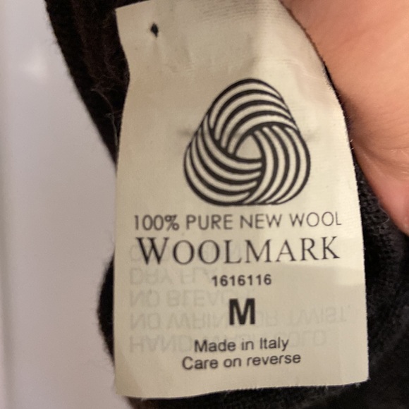 Vintage Barneys New York Charcoal 100% Merino Wool Sweater Made in Italy Size M - Picture 3 of 6